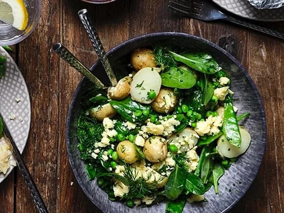 Potatis- och ärtsallad