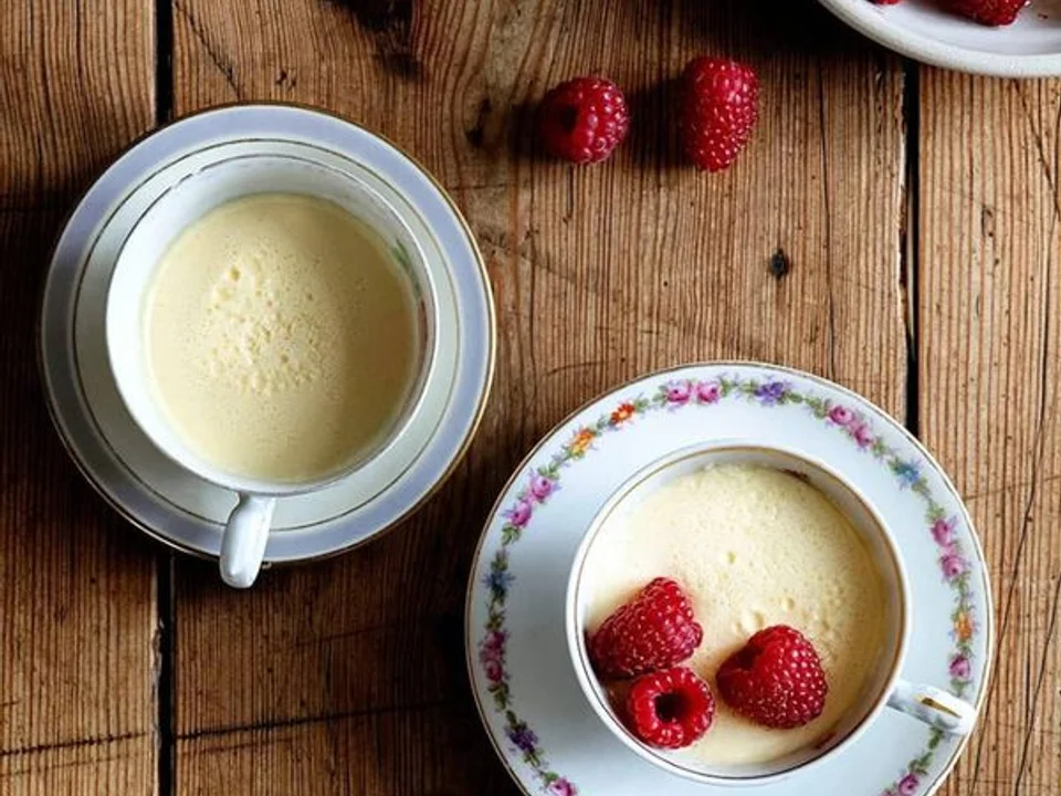 Lemon posset med hallon